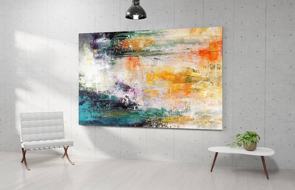 Custom Canvas Colorful Pop Abstract Canvas Wall Art D5KM0 wall art